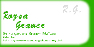 rozsa gramer business card